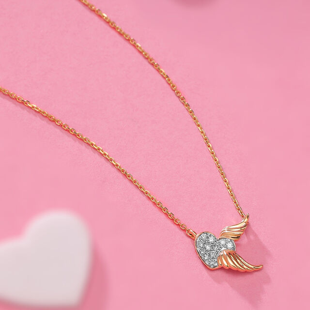 Cupid Edit Mystic Wings 18KT Gold & Diamond Necklace 