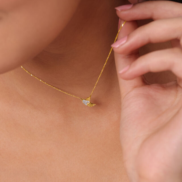 Cupid Edit Mystic Wings 18KT Gold & Diamond Necklace 2