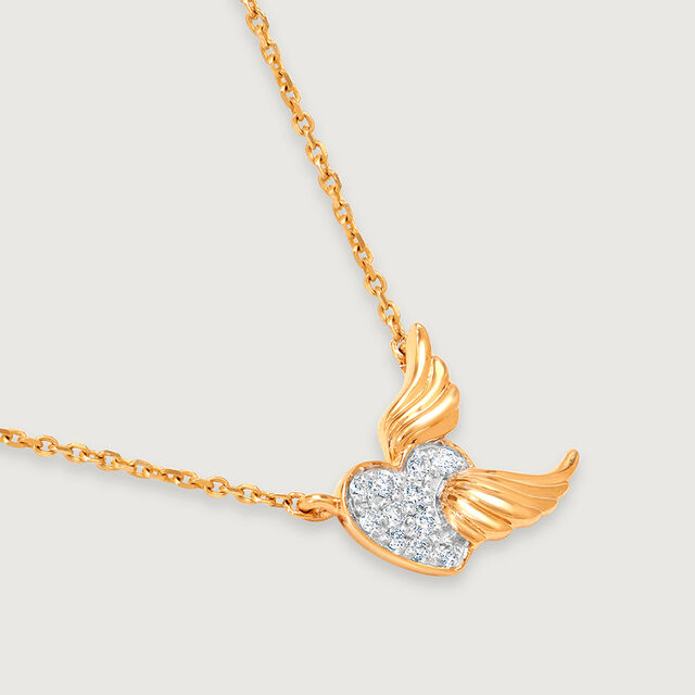 Cupid Edit Mystic Wings 18KT Gold & Diamond Necklace 5