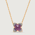 Aurora's Embrace 18KT Amethyst & Diamond  Pendant 4