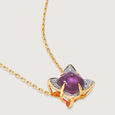 Aurora's Embrace 18KT Amethyst & Diamond  Pendant 5