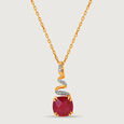 Classically Chic 18KT Ruby & Diamond Pendant 4