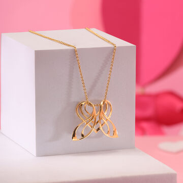 Butterfly Symphony Cupid Edit 18KT Gold Pendant