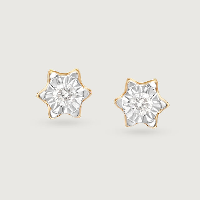 Twinkling Stars 18Kt Diamond Stud Earrings 5