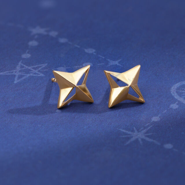 Star struck Symphony 14KT Gold Stud Earrings 