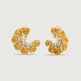 Couture Crystal 18KT Diamond & Citrine Stud Earrings 5