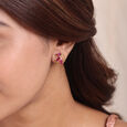 Twilight Tipples 18KT Ruby Stud Earrings 2