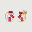 Twilight Tipples 18KT Ruby Stud Earrings 5