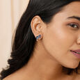 Serenade Sparkles  18KT London Blue Topaz Stud Earrings 
