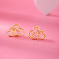 Cupid Edit Hearts Symphony 18KT Pure Gold Stud Earrings,,hi-res 