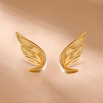 Whimsical Butterfly 18KT Pure Gold Stud Earrings