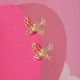 Cupid Edit Whimsical Wings 18KT Gold Stud Earrings 