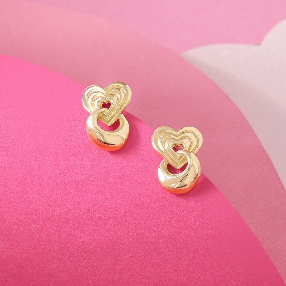 Buy Chic Heart 18KT Pure Gold Stud Earring at Best Price Tanishq US