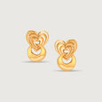 Chic Heart 18KT Pure Gold Stud Earring,,hi-res 3