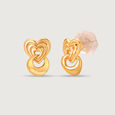 Chic Heart 18KT Pure Gold Stud Earring,,hi-res 4