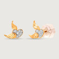 Cupid Edit Wings 18KT  Gold & Diamond Stud Earrings 4