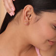 Wings of Cupid 18KT Pure Gold & Diamond Stud Earrings,,hi-res 2