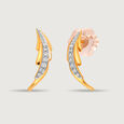 Wings of Cupid 18KT Pure Gold & Diamond Stud Earrings,,hi-res 4