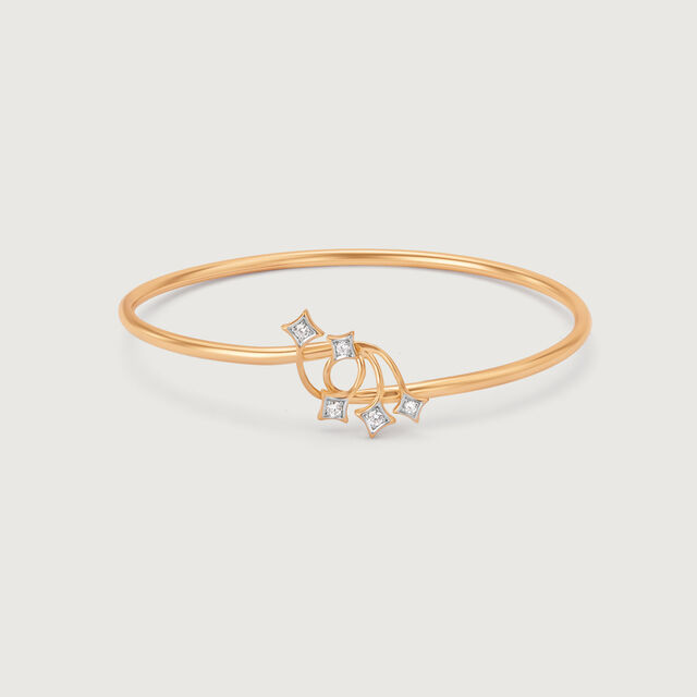 Twinkling Stars 14KT Diamond Bangle 4