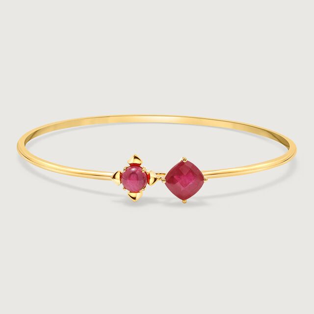 Crimson Clinks  14KT Ruby Bangle 2