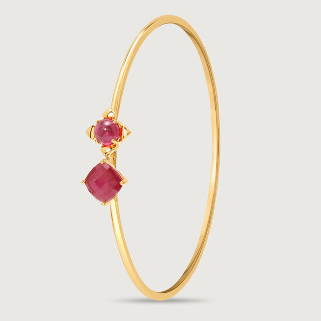 Crimson Clinks  14KT Ruby Bangle 3