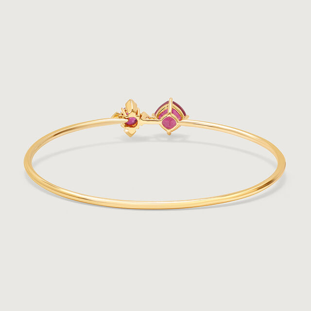 Crimson Clinks  14KT Ruby Bangle 4