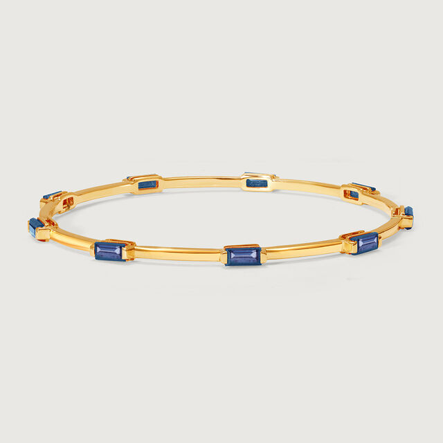 Twilight Whirl 14KT London Blue Topaz Bangle 4