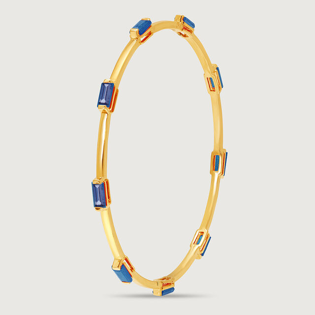 Twilight Whirl 14KT London Blue Topaz Bangle 5