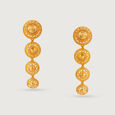 Enchanting Warli 22KT Gold Drop Earrings 3