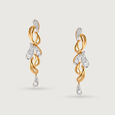 Dewdrop Cascade 18 Kt Gold & Diamond Drop Earrings 3