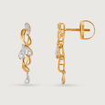 Dewdrop Cascade 18 Kt Gold & Diamond Drop Earrings 4