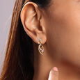 Allure Link 18 Kt Gold & Diamond Drop Earrings 2