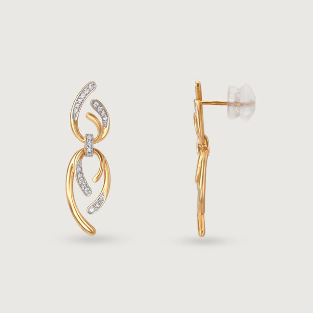Allure Link 18 Kt Gold & Diamond Drop Earrings 4