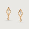 Breezy Elegance 18 KTGold & Diamond Drop Earrings 3