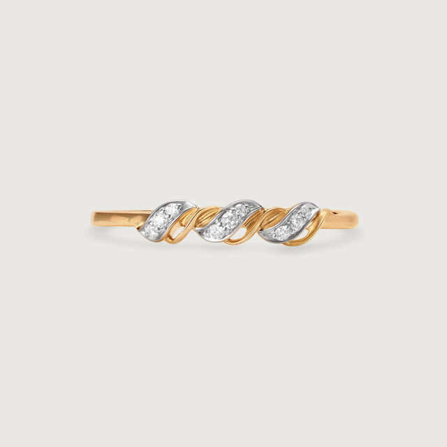Whispering Waves 14 Kt Gold & Diamond Ring 4