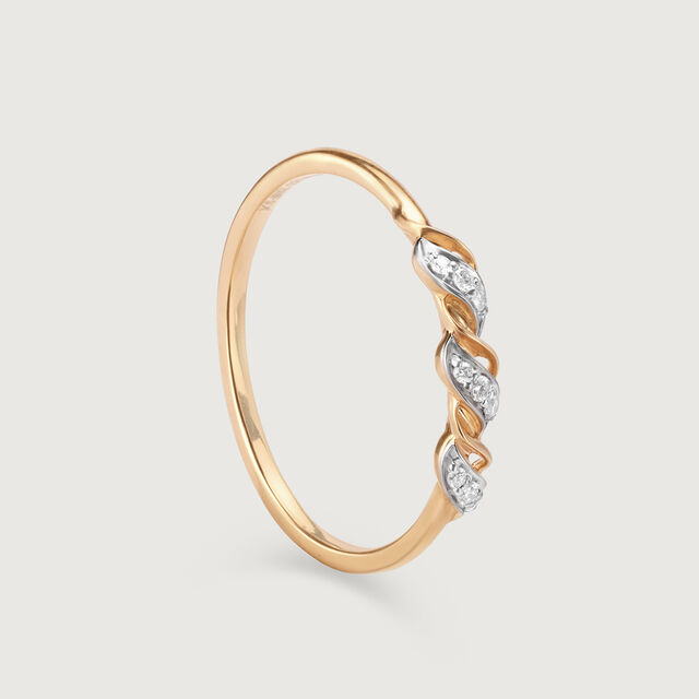 Whispering Waves 14 Kt Gold & Diamond Ring 5