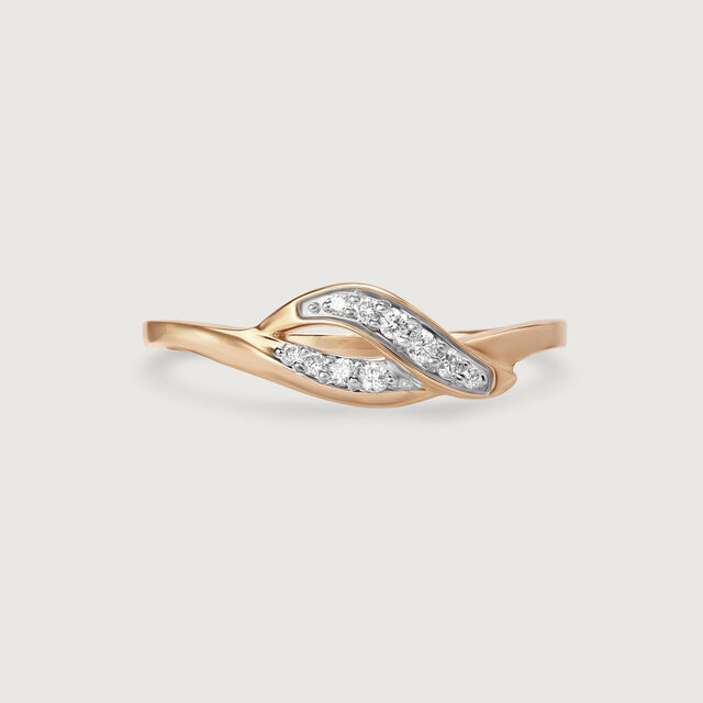 Wavelit Leaves 14 Kt Gold & Diamond Finger Ring 3