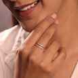 Golden Coiled 18 Kt Gold & Diamond Ring 2