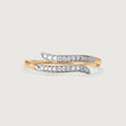 Golden Coiled 18 Kt Gold & Diamond Ring 3