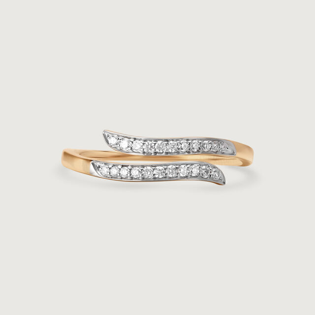 Golden Coiled 18 Kt Gold & Diamond Ring 3