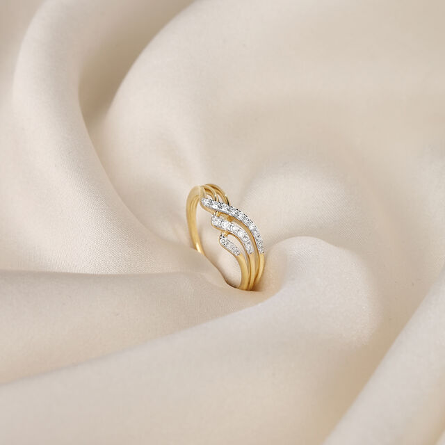 Buy Draped Radiance 18 KTGold Diamond Ring at Best Price