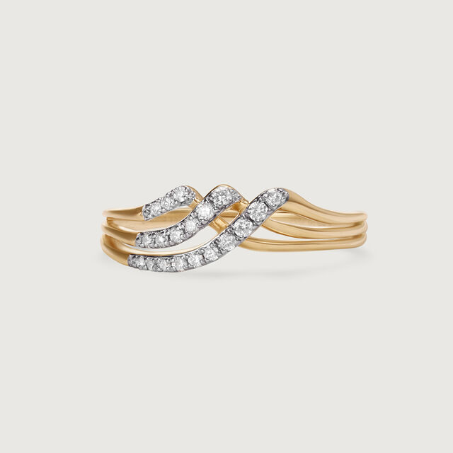 Draped Radiance 14 Kt Gold & Diamond Ring 4