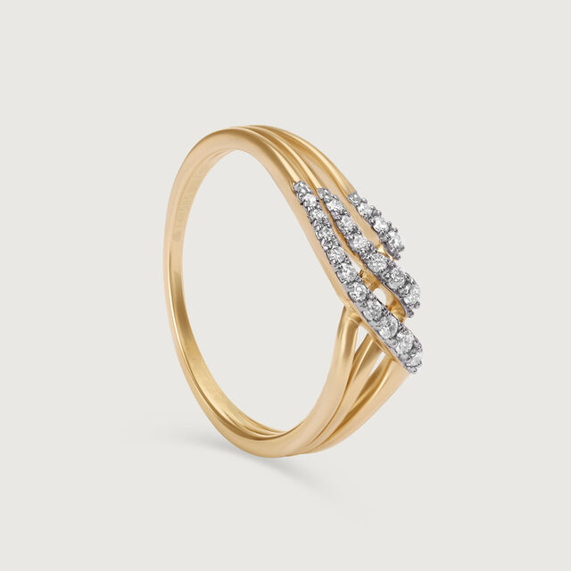 Draped Radiance 14 Kt Gold & Diamond Ring 5