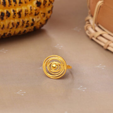 Tribal Rhythm 22KT Gold Finger Ring