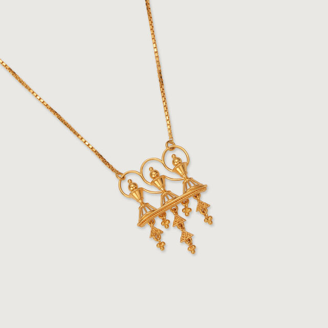 Warli Dreams 22KT Gold Pendant & Chain 4
