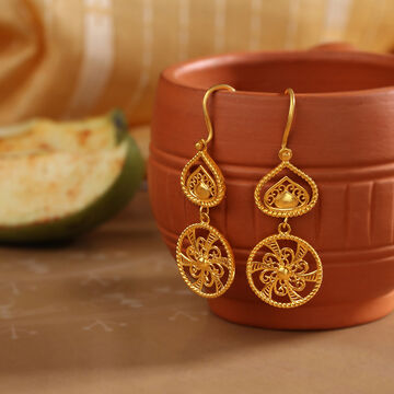 Eternal Heirlooms 22KT Gold Drop Earrings