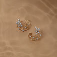 Aqua Aura 18 KTGold & Diamond Hoop Earrings 