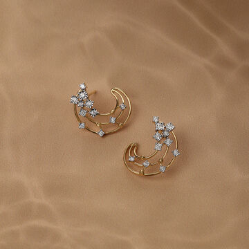 Aqua Aura 18 KTGold & Diamond Hoop Earrings