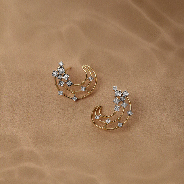 Aqua Aura 18 KTGold & Diamond Hoop Earrings 
