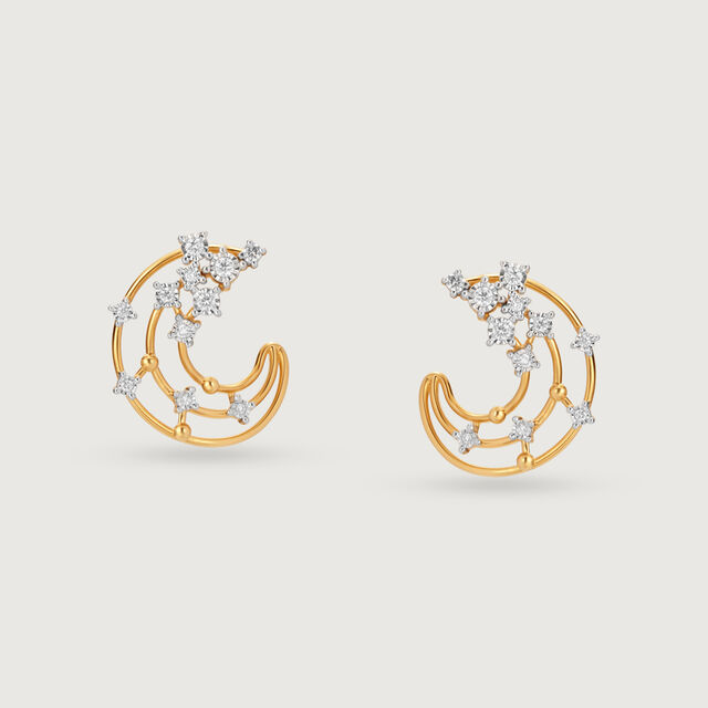 Aqua Aura 18 KTGold & Diamond Hoop Earrings 3